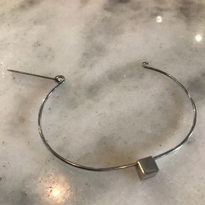 Minimalist Delicate Wire Silver Tone Stack Cuff